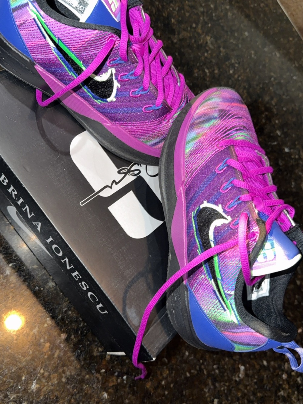 Kids Athletic Sneakers in Purple Multi - Lightweight Comfort